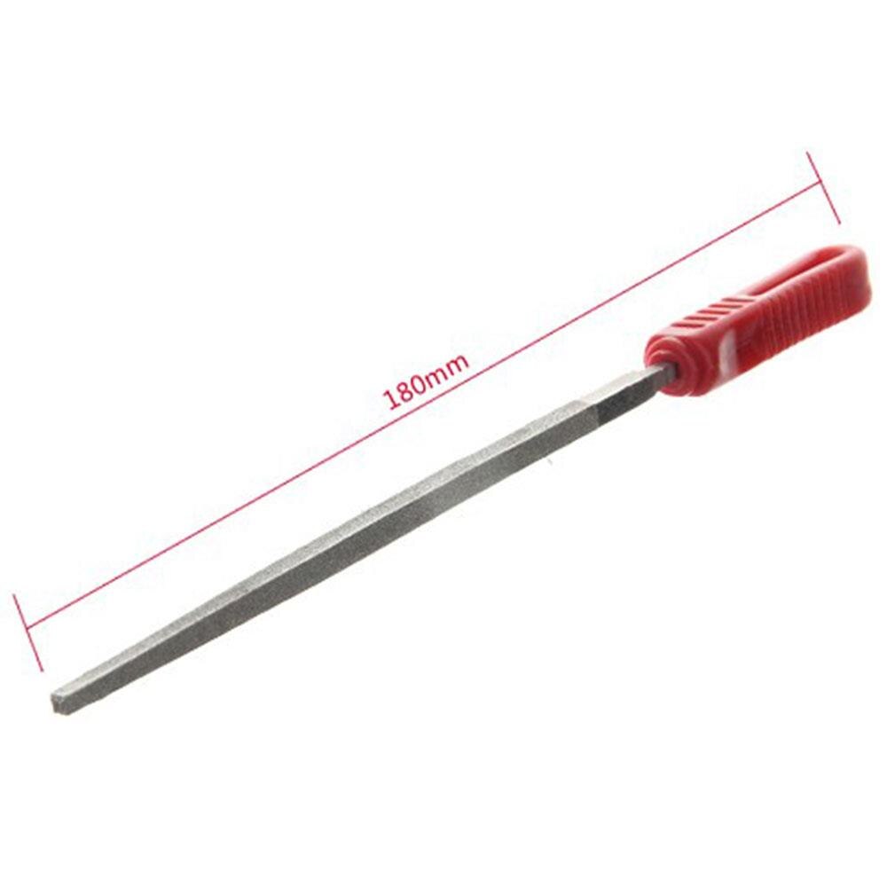 Charpentier polonais râpe diamant rouge métal plat diamant fichier polissage faucille forte perceuse électrique outils de travail du bois