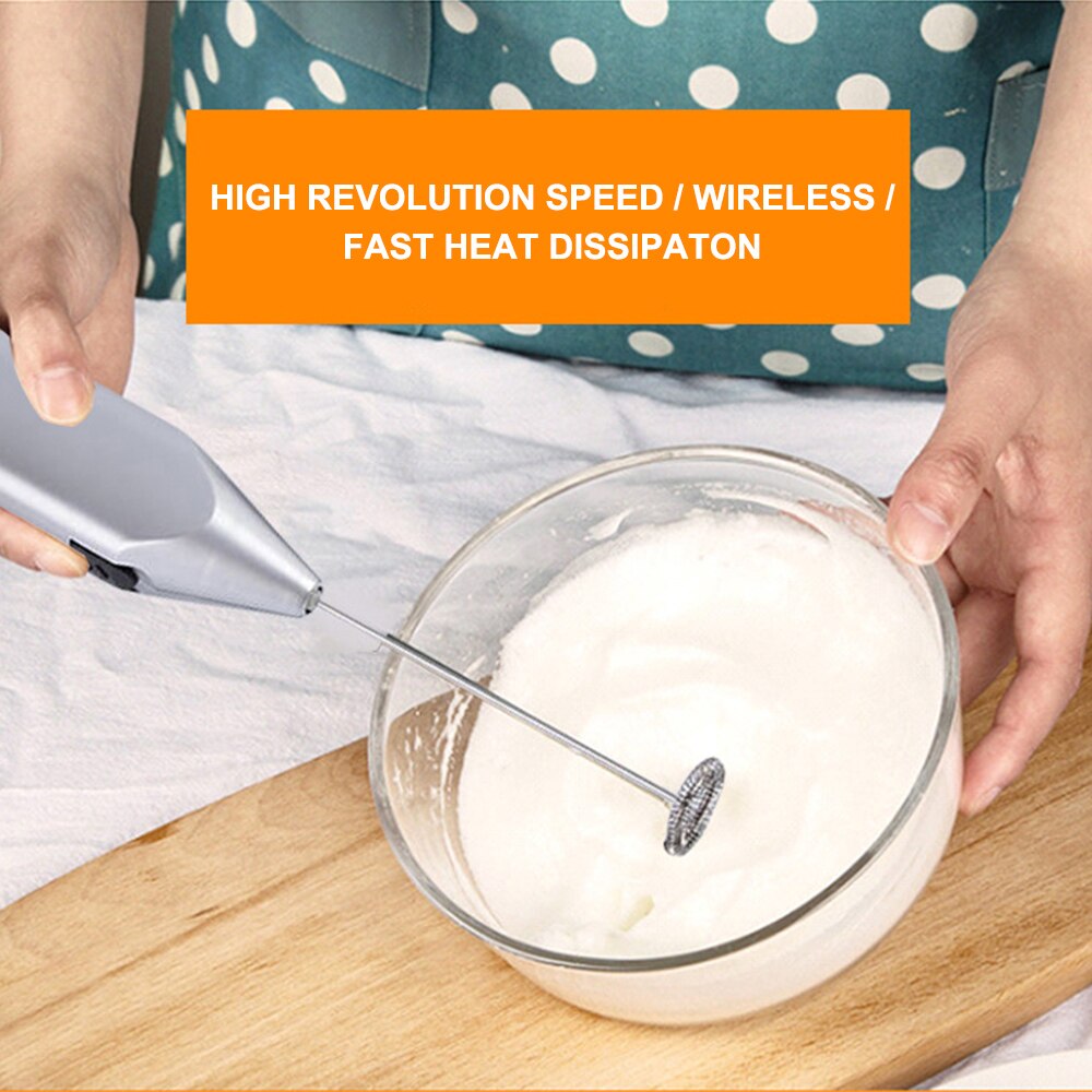 Electric Milk Frother Drink Foamer Whisk Mixer Stirrer Coffee Cappuccino Creamer Whisk Kitchen Frothy Blend Whisker Egg Beater
