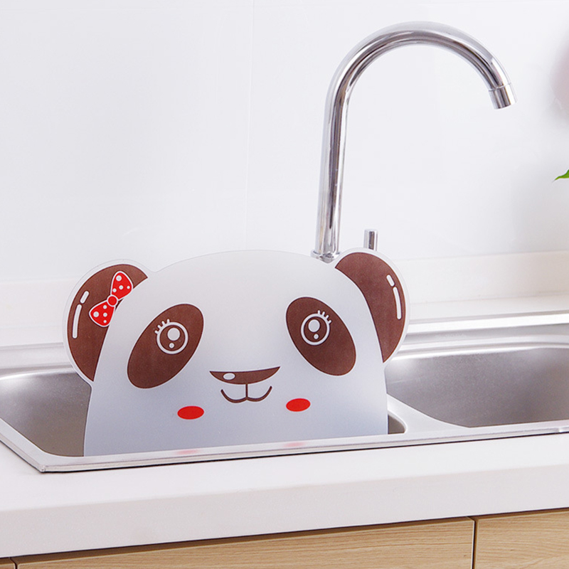 Köksredskap söta panda sucker cup splatter skärmar olja vatten splash ogenomtränglig baffel skärm för matlagning stekpanna diskbänk m.