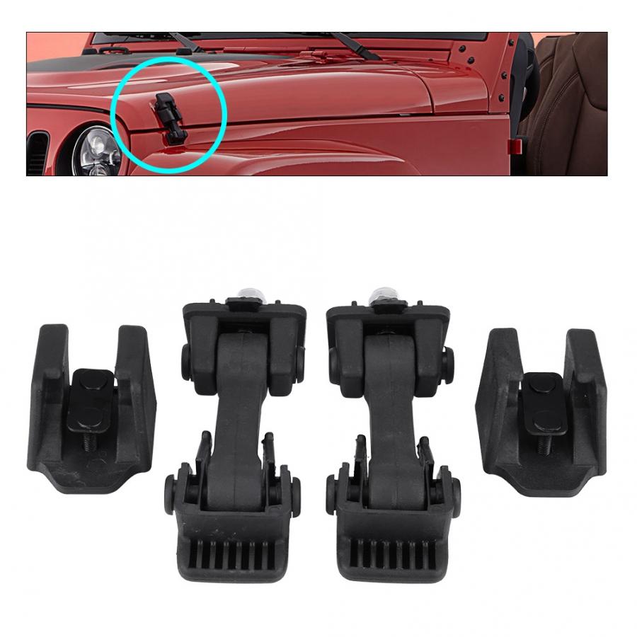 2 conjunto Capô Trava Travas De Segurança & Suportes para Jeep Wrangler JK 2007 2008 2009 2010 2011 2012 2013 2014 2015 2016 55395653AF