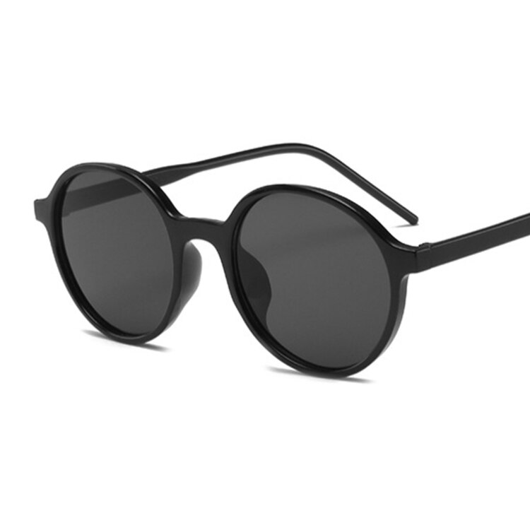 Gafas De Sol redondas De mujer De espejo Vintage negro gafas De Sol De De De femenina: Black Gray