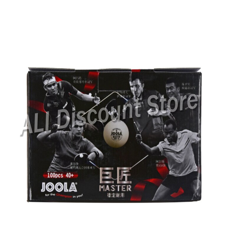 Joola great master abs 40+  bordtennis 100 st bollar sömt material plast poly pingis bollar för träning