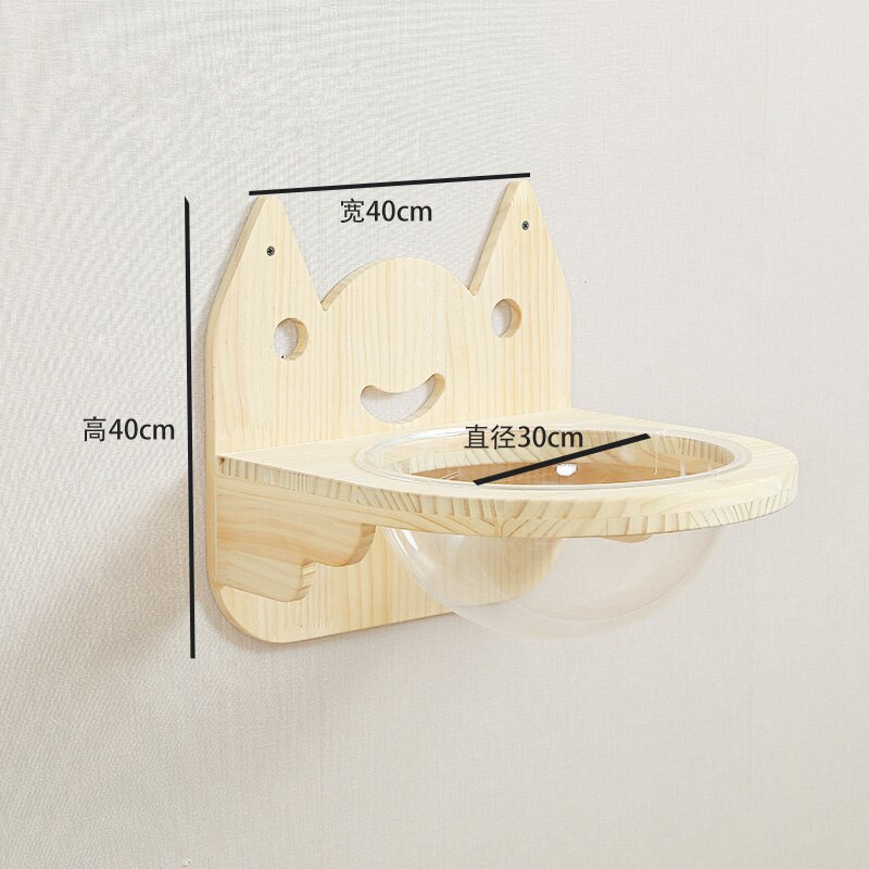 Muur Gemonteerde Houten Kat Ruimte Clear Capsule Kat Bed Kleine Huisdieren Bed Kat Speelgoed Kat Meubels