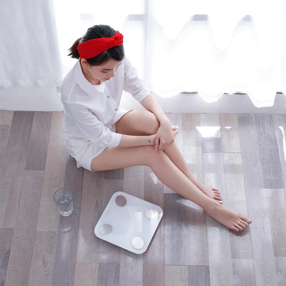 MIJIA YUNMAI báscula de peso corporal mini2 báscula digital inteligente de peso para baño para xiaomi mihome APP pantalla LED de hasta 150kg