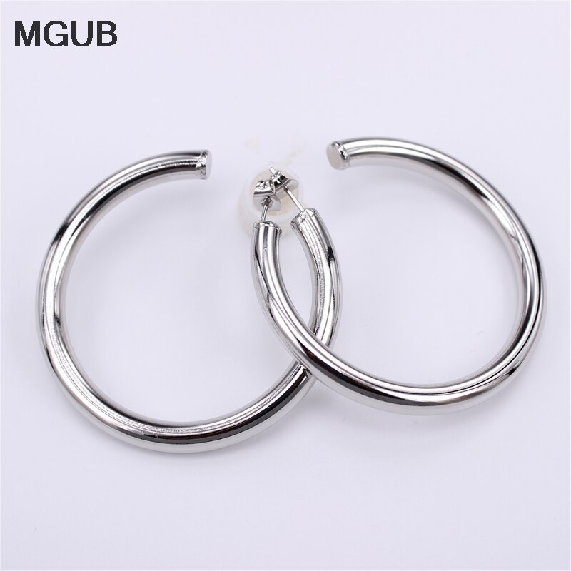 Hurtownie średnica 28mm-50mm ze stali nierdzewnej duża okrągła obręcz kolczyki złoty kolor koło kreolski kolczyki prezenty dla kobiet LH908