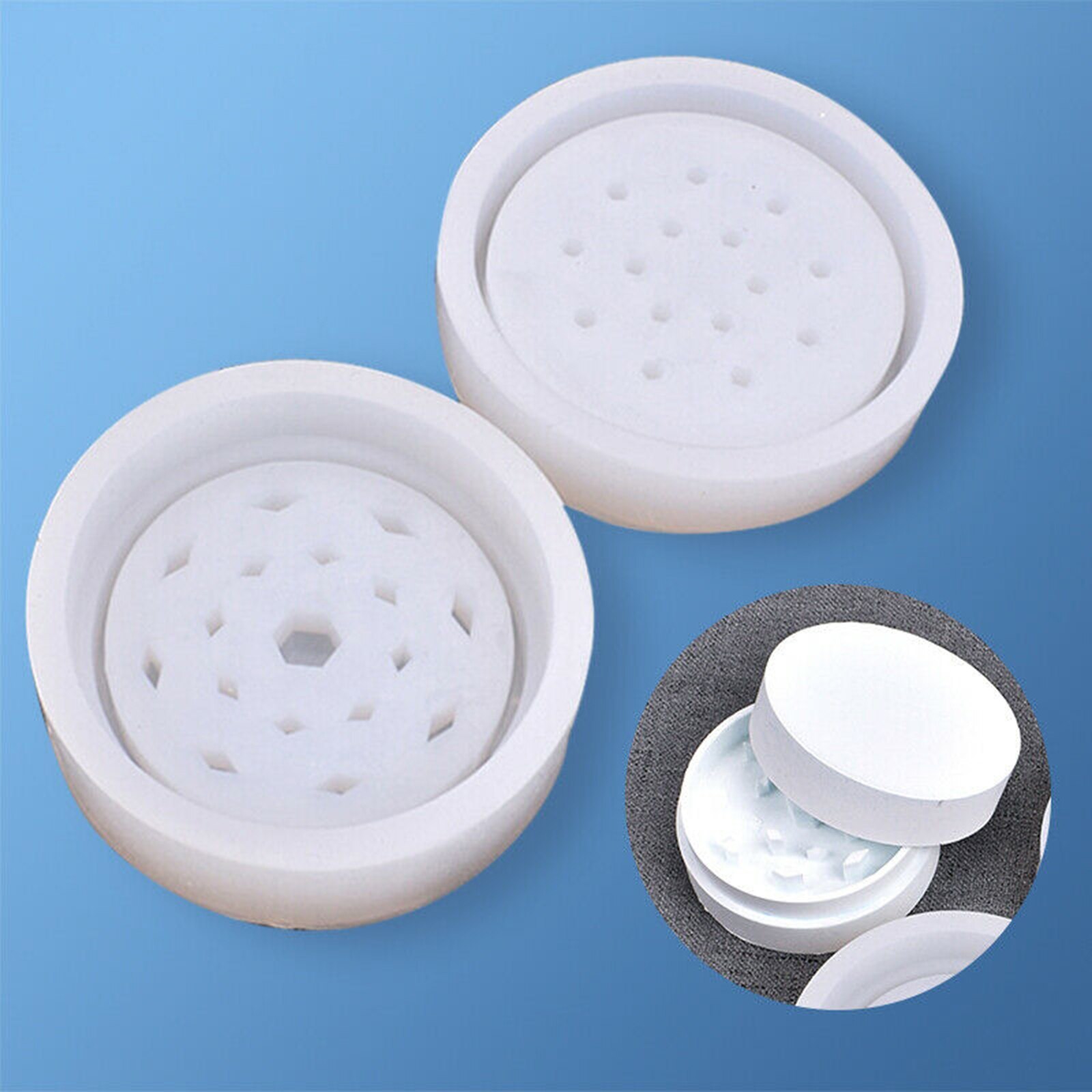Dustproof Grinding Machine Mold 2.36" X0.7" /3.54" X0.7" Manual Multi-purpose Silicone Grinding Mold Non-stick