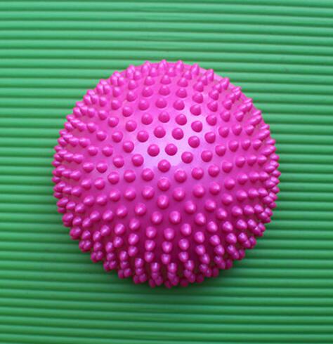 Yoga Ball PVC Inflatable Massage Point Half Fit Ball Balance Trainer Stabilizer Pilates Fitness Balancing Ball: Pink