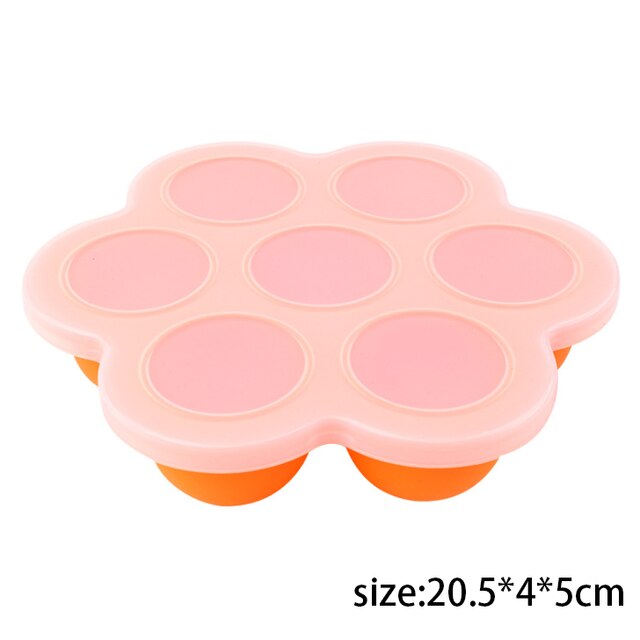 Multifuncional segurança silicone bebê infantil flor treliça alimentos frutas leite recipiente de armazenamento freezer bandeja copo bolo molde: 8