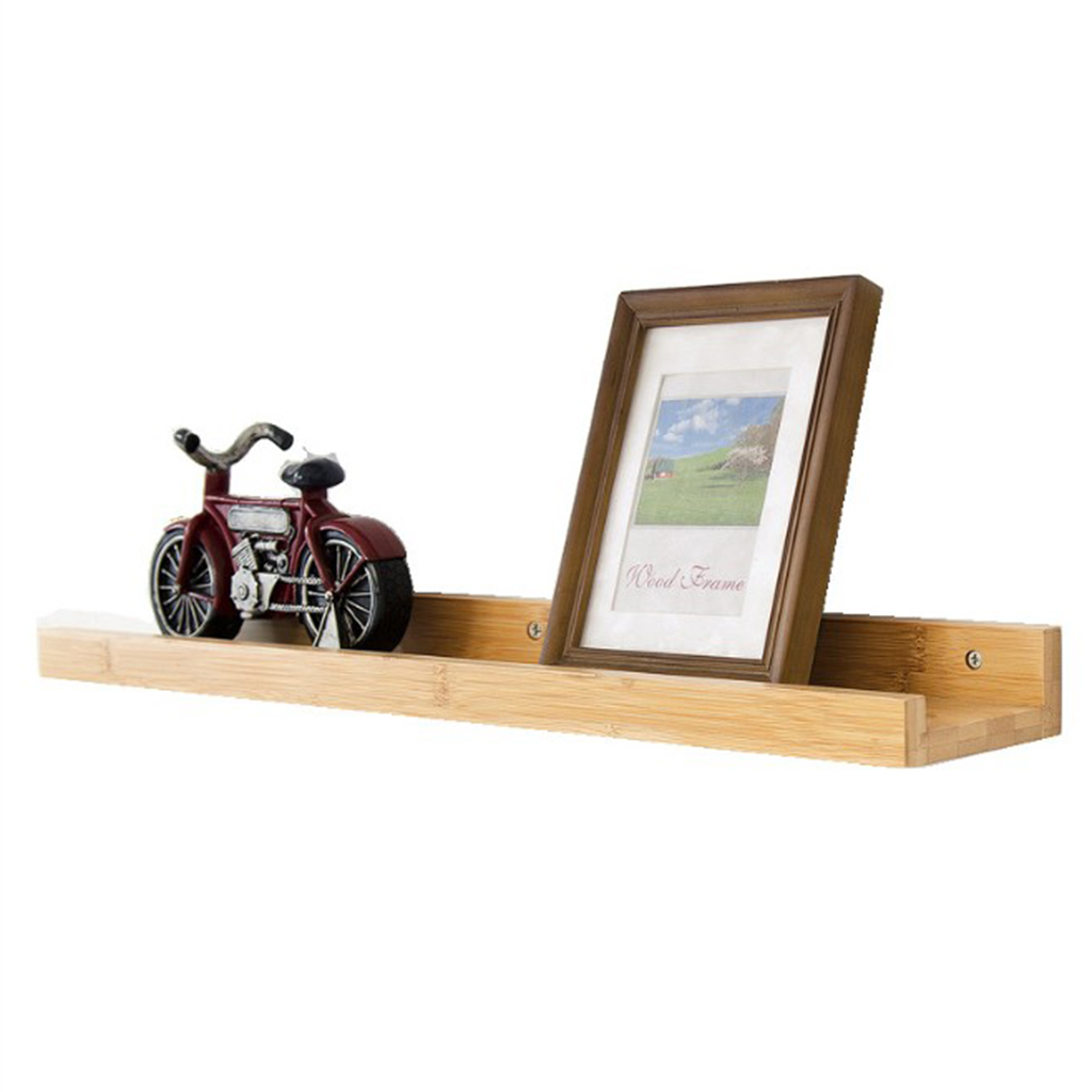 Modern Wall Mounted Wooden Shelves Floating Storage Shelf DIY Bookshelves Pot Rack for Home Room Wall Hanging Display Decor