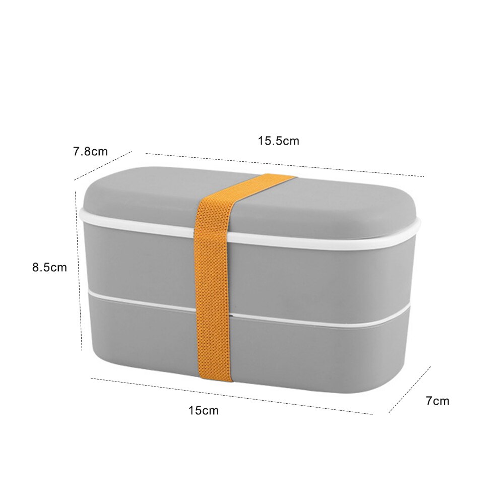 Microwavable 2Layer Lunch Box With Compartments Leakproof Bento Box Insulated Food Container With Chopsticks: G354742