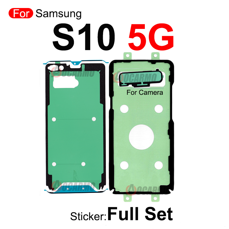 Pełny zestaw naklejek do Samsung Galaxy S10 Lite Plus S10+S10 5G S10E Przedni ekran LCD i tylna bateria Klej samoprzylepny Wymiana: green