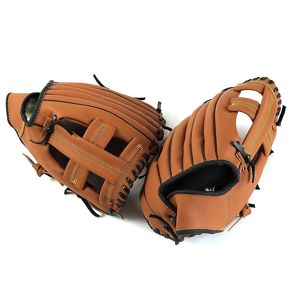 12.5in herr baseball handske utomhus sportutrustning manliga läder softball handske övning outfield pitcher handskar baseball mitt