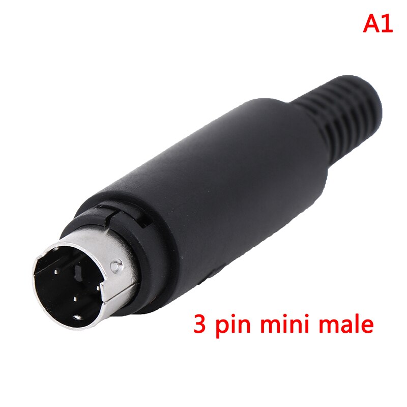 1PC Mini DIN Plug Socket Connector 3/4/5/6/7/8 PIN Chassis Cable Mount Male Female 3-8Pin: A1