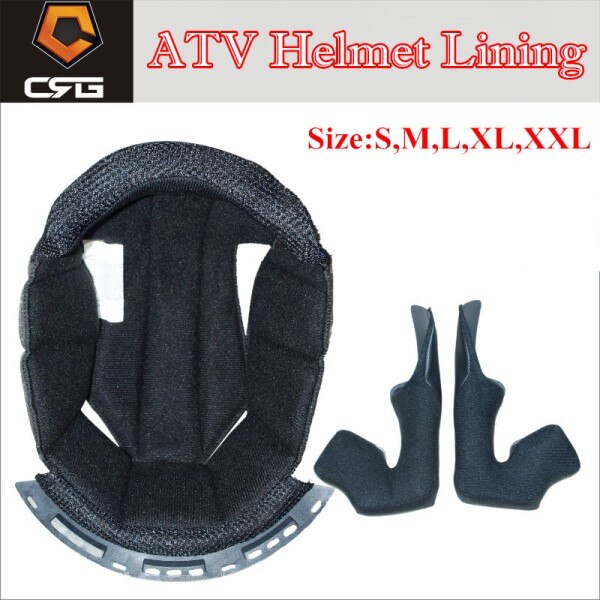 ! S-XXL Motorcycle helmet removable inner pad black Comfortable lining perfect for ATV Series(CRG ATV 1-8) helmet: L