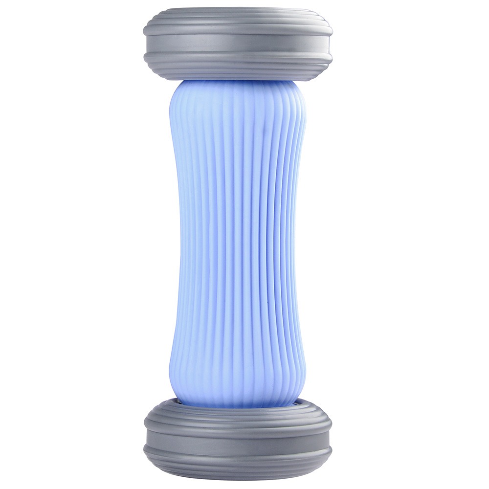 Pvc voetmassage roller ontspanningsapparaat handmatige massage voettrainer ontspanning fysiotherapie fascia roller diepe weefselmassage: Zwart