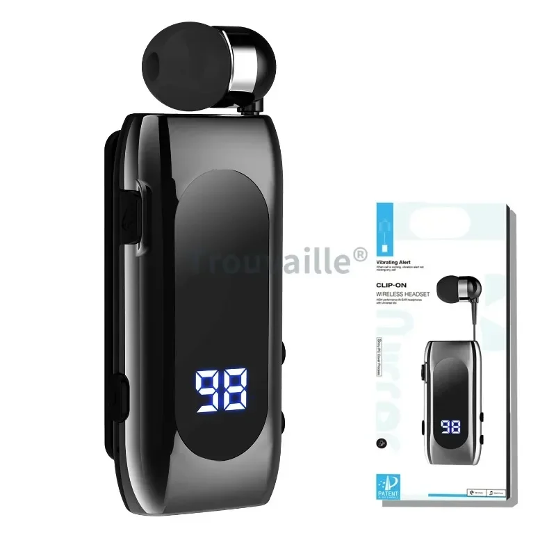 K55 Lavalier Wireless Earphone Bluetooth 5.0 Earphone In Lotus Bussiness Headphone Headset Fast Charge Vibration Power Display