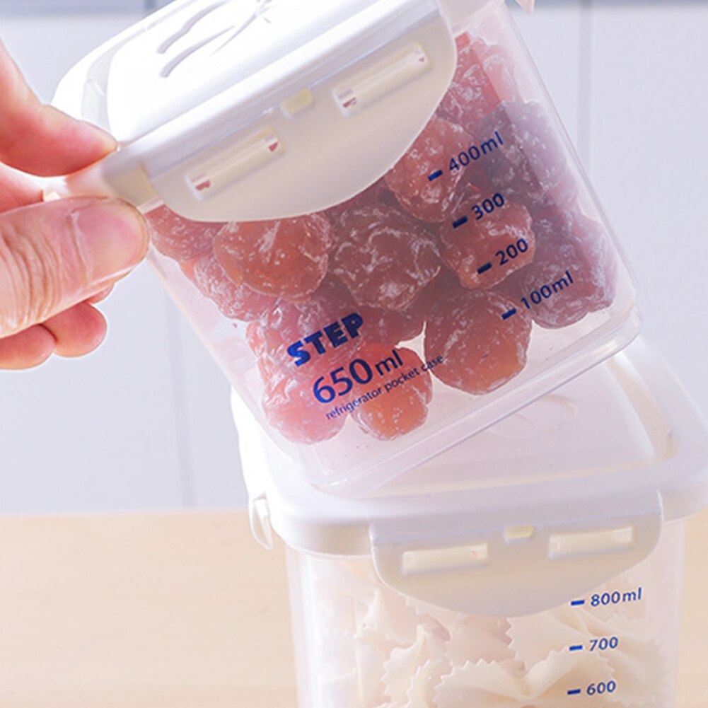 Cylindrical Food Plastic Coffee Sealed Cans with Scale Dried Fruit Snack Kitchen Storage Box Innovative Grain Storage Box