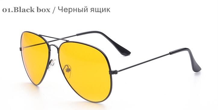 Zxtree 2019 fahion nattesyn solbriller mænd beskyttelsesbriller bilchauffører anti-blænding gul linse solbriller kvinder kørebriller  z396: Z396 c1 sort kasse