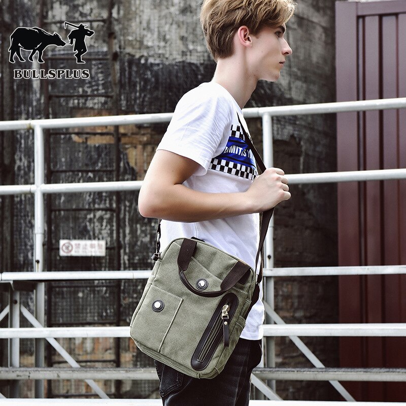 Koreaanse Versie Van De Mannen Mannen Mannen Schouder Schuine Handtas Tas Mode Toevallige Canvas Mannen tas Ipad Kleine Tas Tij