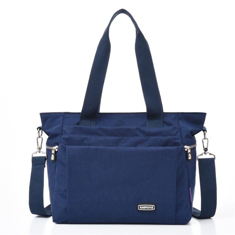 Bolso de hombro de nailon para mujer, bandolera de gran capacidad, resistente al agua, para el trabajo: Deep Blue