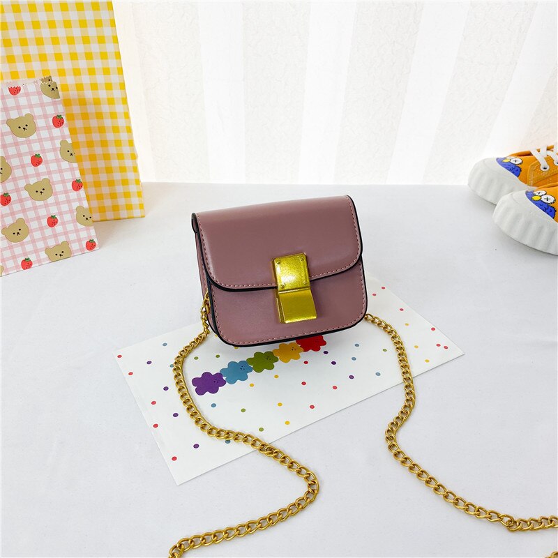 Kids Lederen Portemonnees En Handtassen Mini Crossbody Leuk Meisje Kleine Coin Pouch Bag Baby Meisjes Clutch Purse: Roze