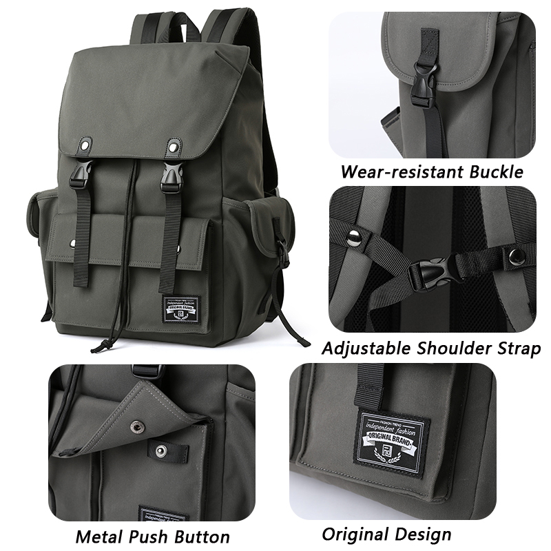 Drawstring Backpack for Men Oxford Waterproof 17.3 inch Laptop Mochila Large Capacity Travel Durable College Backpack