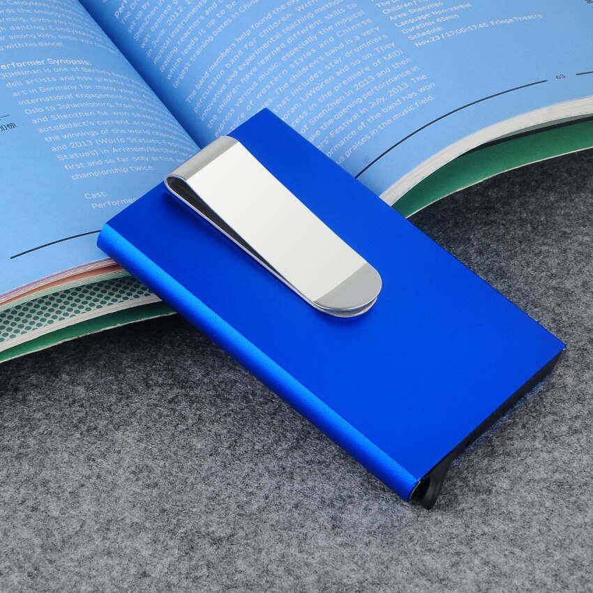 Travel Card Portemonnee Automatische Pop Up ID Credit Card Holder Business Card Case Clip Roestvrij Staal voor Mannen Vrouwen Business case