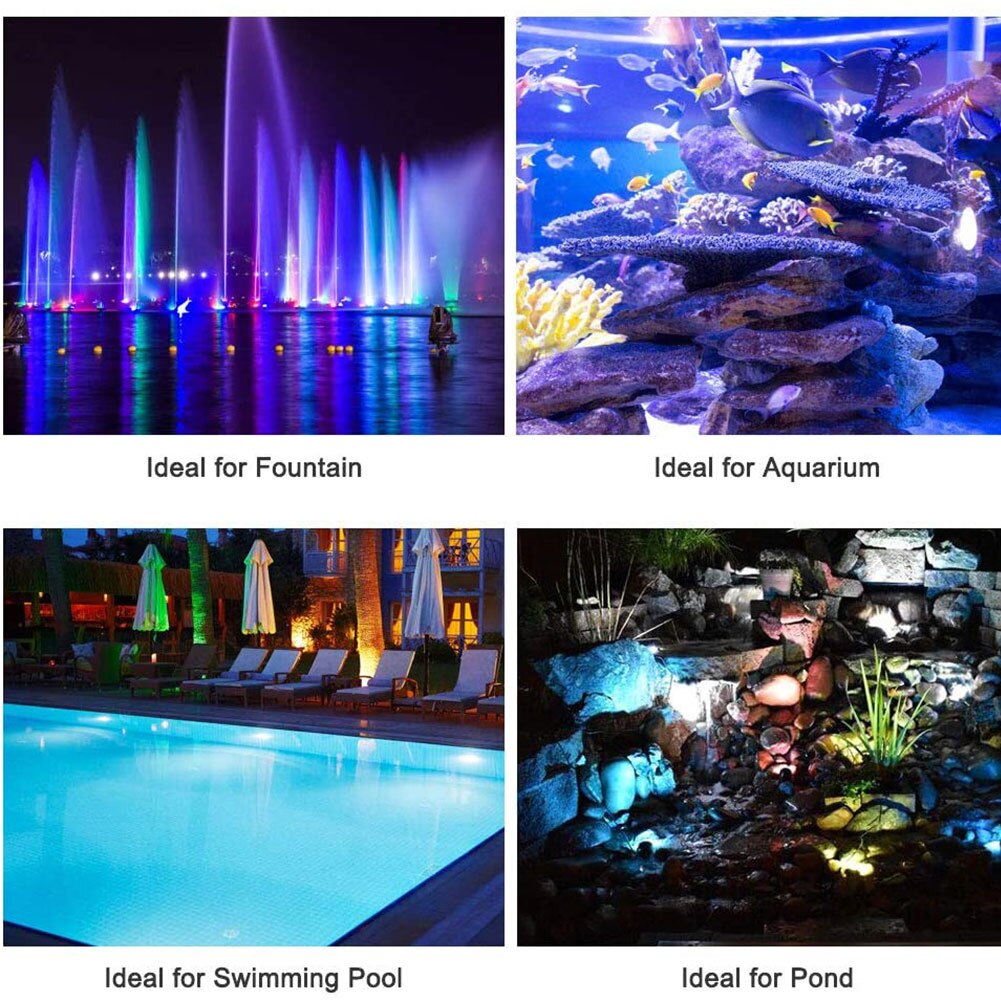 Ymiko IP65 Waterdichte Onderwater Licht LED Vijver Licht Multi-Color