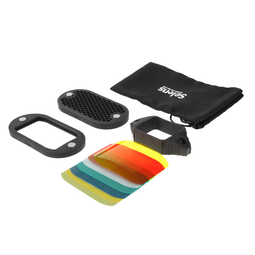 Selens Flash Speedlight Honeycomb Grid Diffuser Reflector Met Magnetische Gel Band 7Pcs Filters Flash Accessoires Kit