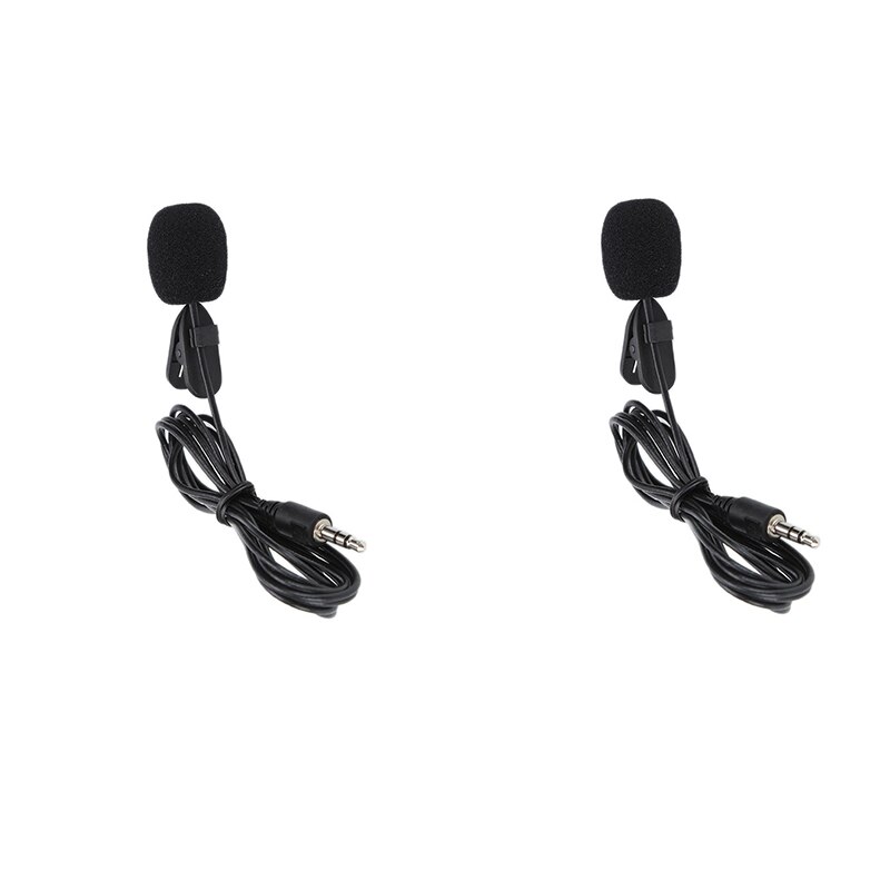 Mini 3.5Mm Professionals Auto Audio Microfoon Jack Plug Mic Stereo Mini Wired Externe Microfoon Voor Pc Auto dvd Radio: 2Pcs
