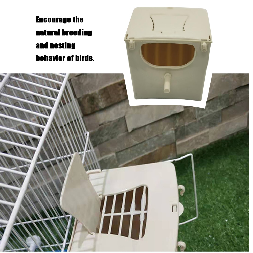 Bird Nest Box Bird Cage Mount Nesting Box Plastic Parakeet House Breeding Mating Box For Budgie Lovebirds Cockatiel Parrot Cage