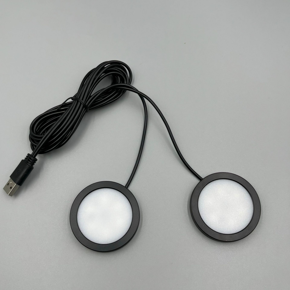 Køkken underskab led-lys vitrineskab hylde campingvogn autocamper indvendigt skabslys  dc 5v x 3w usb led-lys natlampe: Lysegrøn / Kold hvid