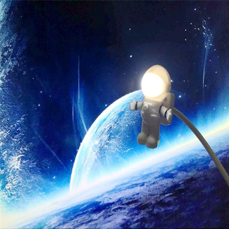 USB Astronaut Moon Lamp LED Night Light Astros USB Night Lights Sensor Light USB Book Lights Computer Table Lamps