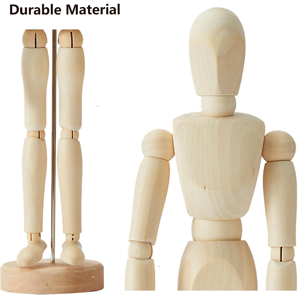 8/12 ''Artystyczny drewniany manekin z przegubami Idealny robić dekoracji wnętrz / rysowania ludzkiej postaci