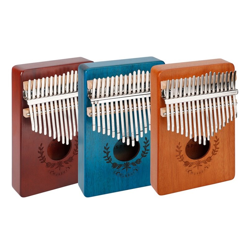 17 nyckel tumme piano mahogny musikinstrument mbira hammar klistermärke kit barn nybörjare bärbart finger piano