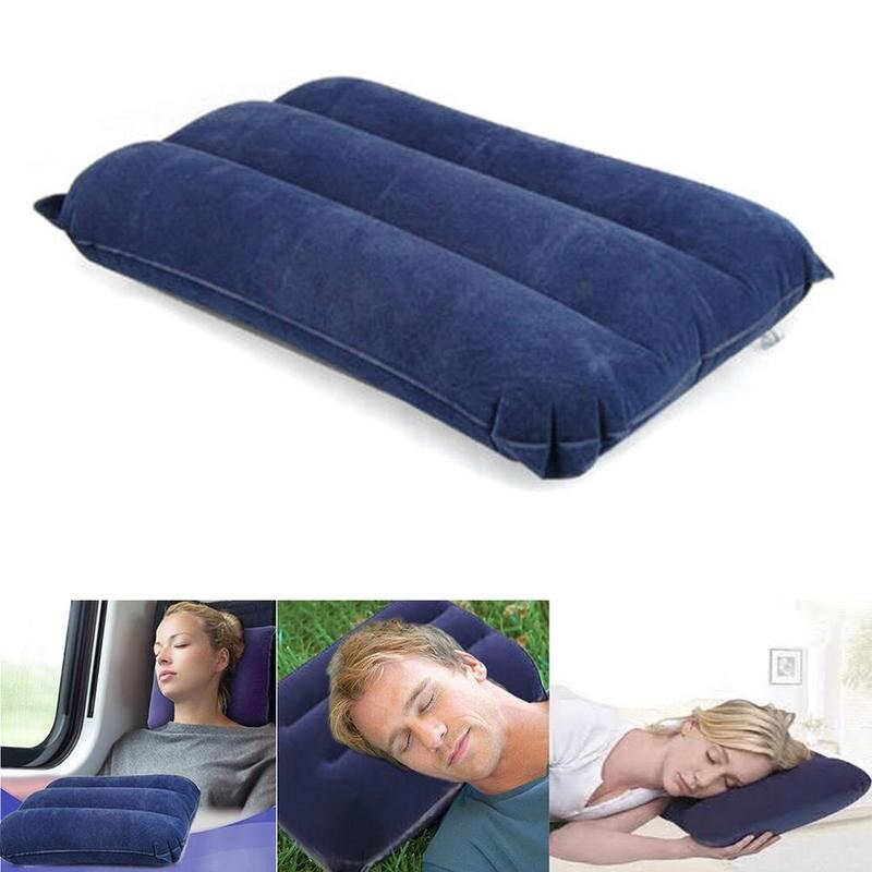 1Pcs Inflatable Pillow Inflatable Portable Break Rest Foldable Travel Inflatable Pillow Outdoor Pillow Blue Sleep Pillow Ai A9E0