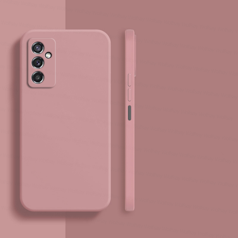 Voor Samsung Galaxy M52 5G Case Galaxy M23 M33 M53 M52 M12 A13 A33 A53 Cover Shockproof Vloeibare Siliconen telefoon Geval Samsung M52 5G: For Samsung M32 4G / Roze