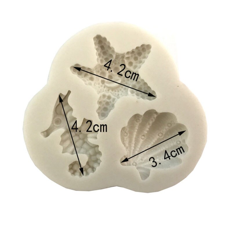 Siliconen Mal Schelp Schelp Bruiloft Decoratie Fondant Cake Decorating Bakken Tool Bakvormen Pudding: 1