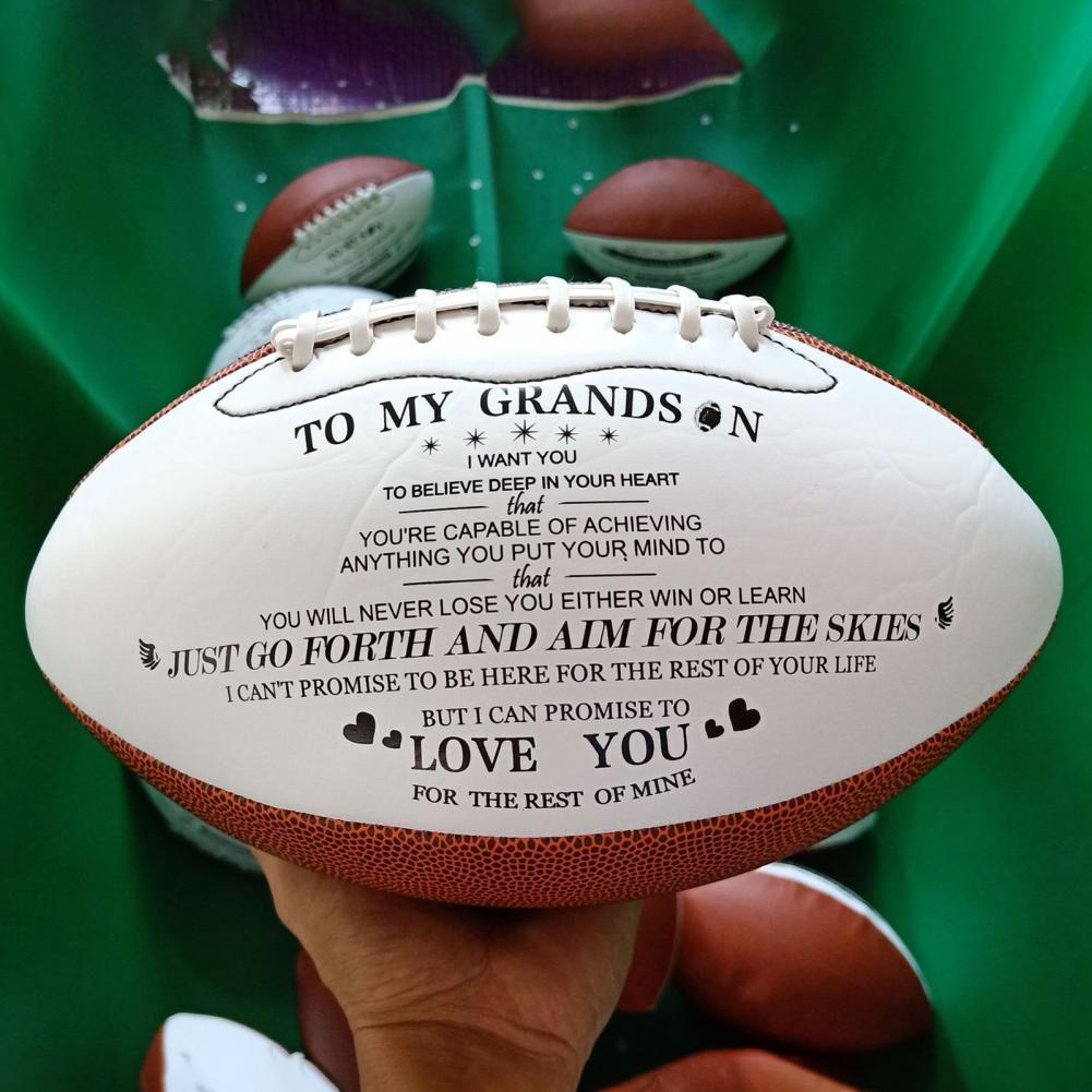 High Performance Match Rugby Ball Sport Accessory Blessings Word Small High Strength Inflatable Rugby Ball