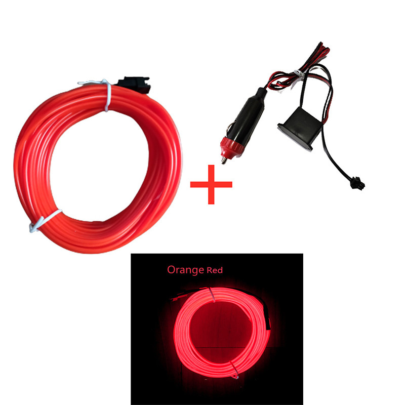 2M Auto Innen Dekorative Lampen Streifen Atmosphäbetreffend Lampe Kaltes Licht Dekorative Armaturenbrett Konsole Auto LED Umgebungs Lichter Adapter: Mehrfarben