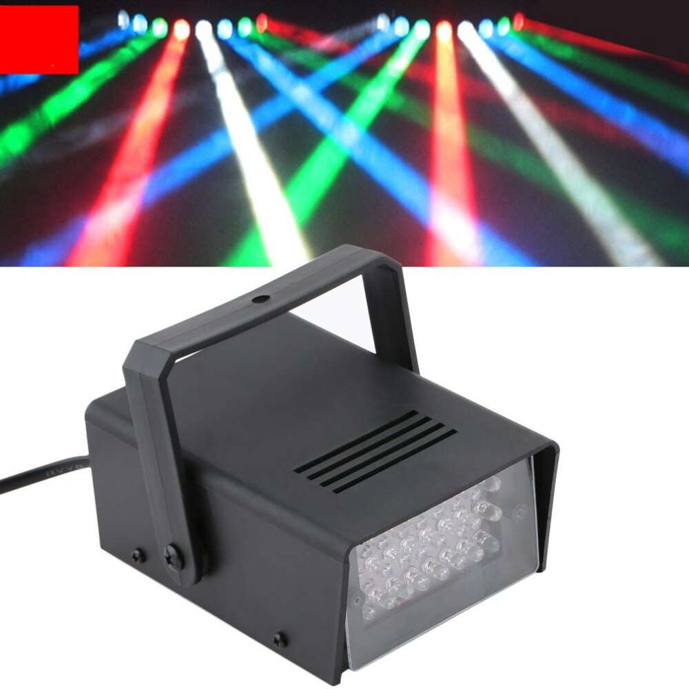 Zwart Mini 24Pcs Leds Strobe Disco Dj Flitslamp Podium Licht Club Podium Verlichting Effect Lamp Party Bar Decoratie