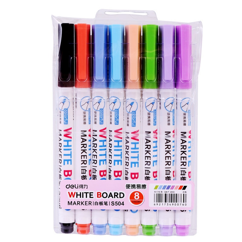 8 Kleuren/Set Uitwisbare Whiteboard Marker School Kantoorbenodigdheden Briefpapier Set Creatieve