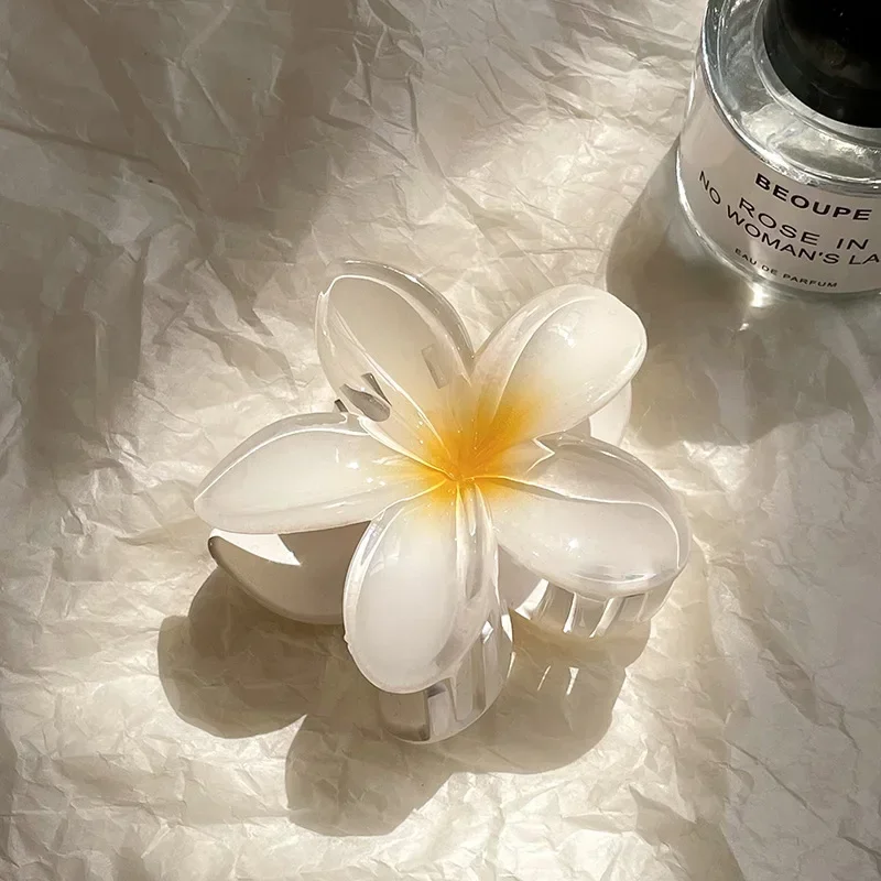 Pince à cheveux fleur de lys bohème pour femmes et filles, pince à cheveux douce, griffes florales, accessoires de , de plage,