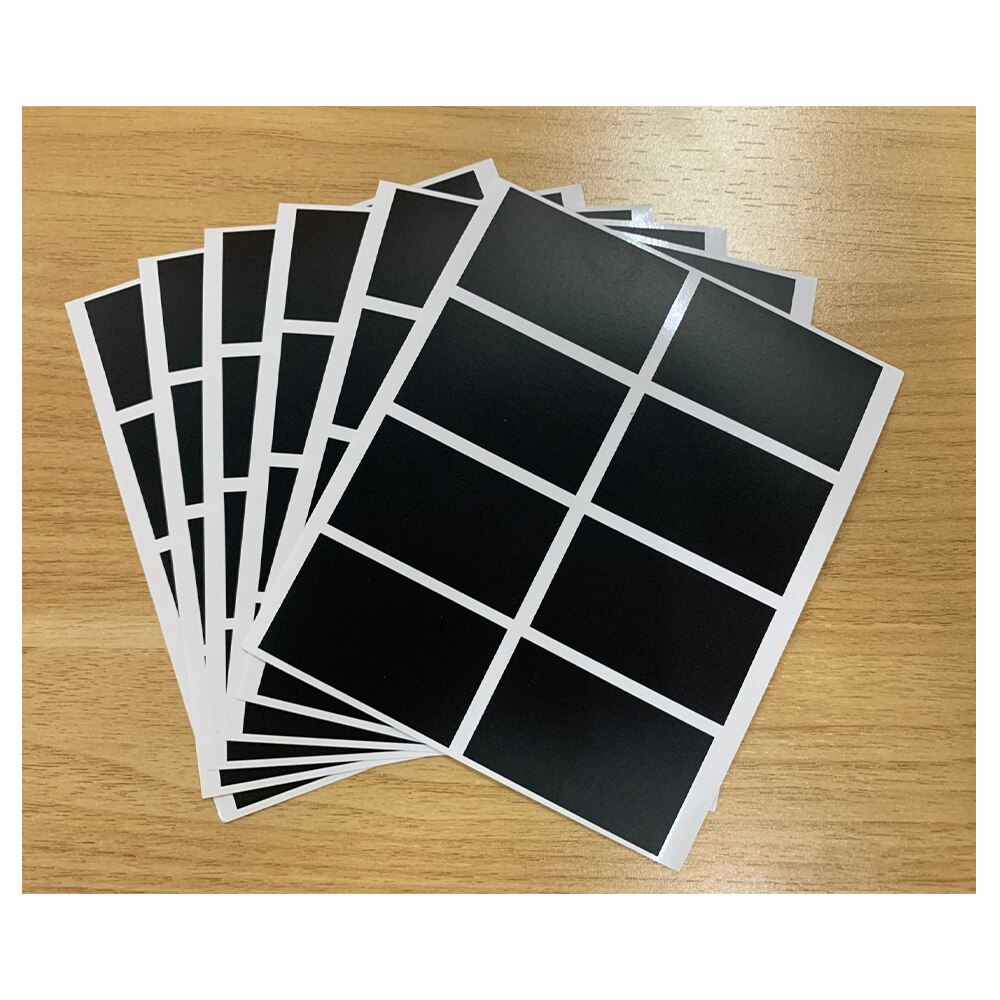 48pcs Blackboard Spice Sticker Reusable Jar Labels Kitchen Label Stickers Organizer Chalkboard Wall Stickers Board Decals Pen