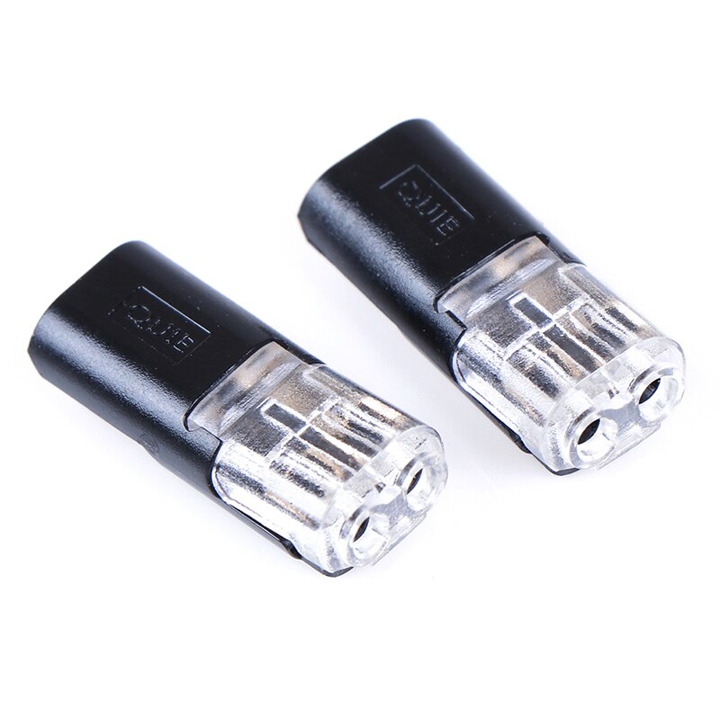 10pc 2pin Pluggable Spring Scotch Lock Wire Connector for 18-24AWG Wire Quick Splice Connector Cable Crimp Terminal Blocks
