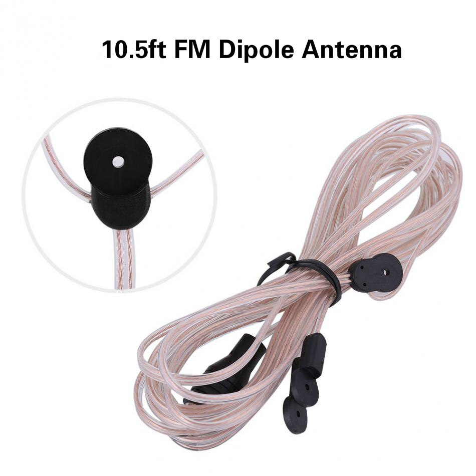 FM Dipole Antenna Radio Home Indoor FM Receiver Aerial with TV Female Connector FM Radio Antenna