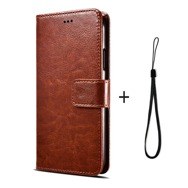 Voor Inoi 2 Lite 2 Lite Phone Bag Case Coque Wallet Luxe Flip Case Voor Funda Inoi 2 Lite 5.0 "Case Cover Met Card Pocket: For Inoi 2 Lite 2019 / CXTP Brown Strap