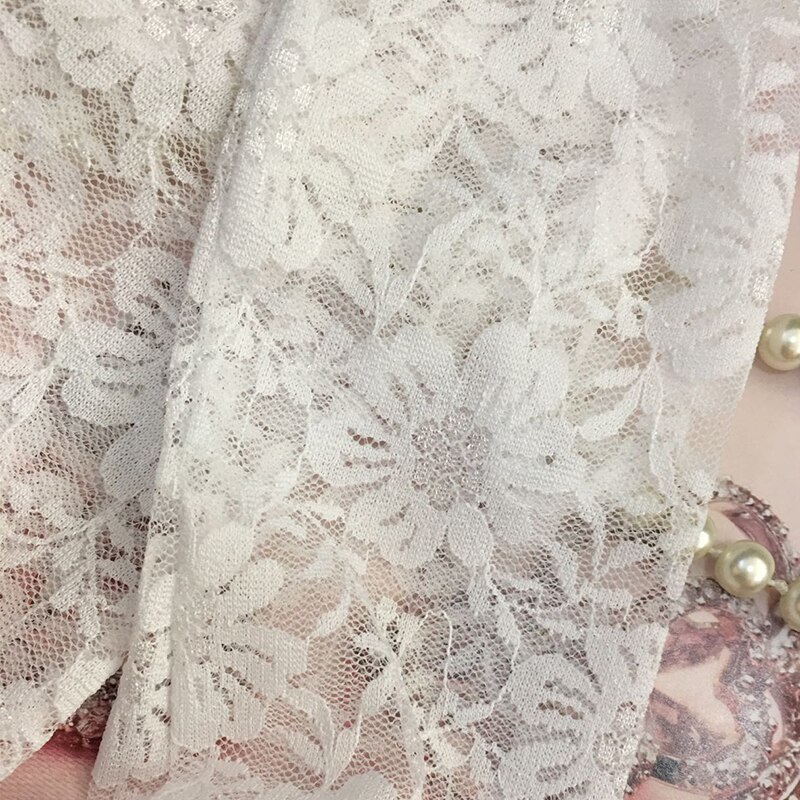 Guantes de novia blancos longitud codo dedo completo negro encaje Gants Mariage mujeres accesorios de boda ST145S