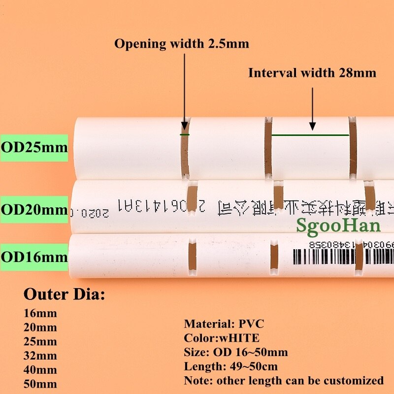 1pc OD 20~32mm Aquarium Fish Tank PVC Rain Pipe Filter Accessories Drip Water Drain Tube Deluge Downcomer Cess-Pipe