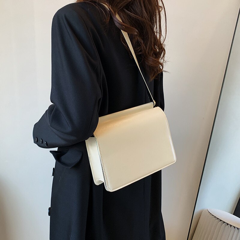 Borse a tracolla per donna marca solido semplice in pelle PU Crossbody Fashion Flap primavera nuove borse di Design borse da donna ascelle